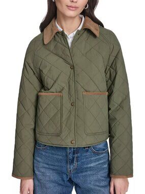New w/ Tags Levi's Women's Olive Diamond Quilted Jacket Work Jacket Size XS
